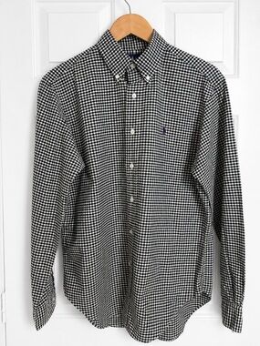 Ralph Lauren Green & White Check Button-Down Shirt